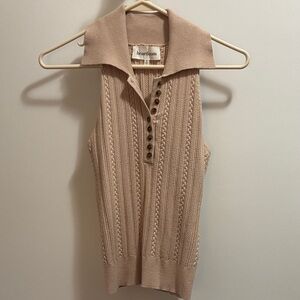 Heartloom Taupe Knit Sleeveless Top